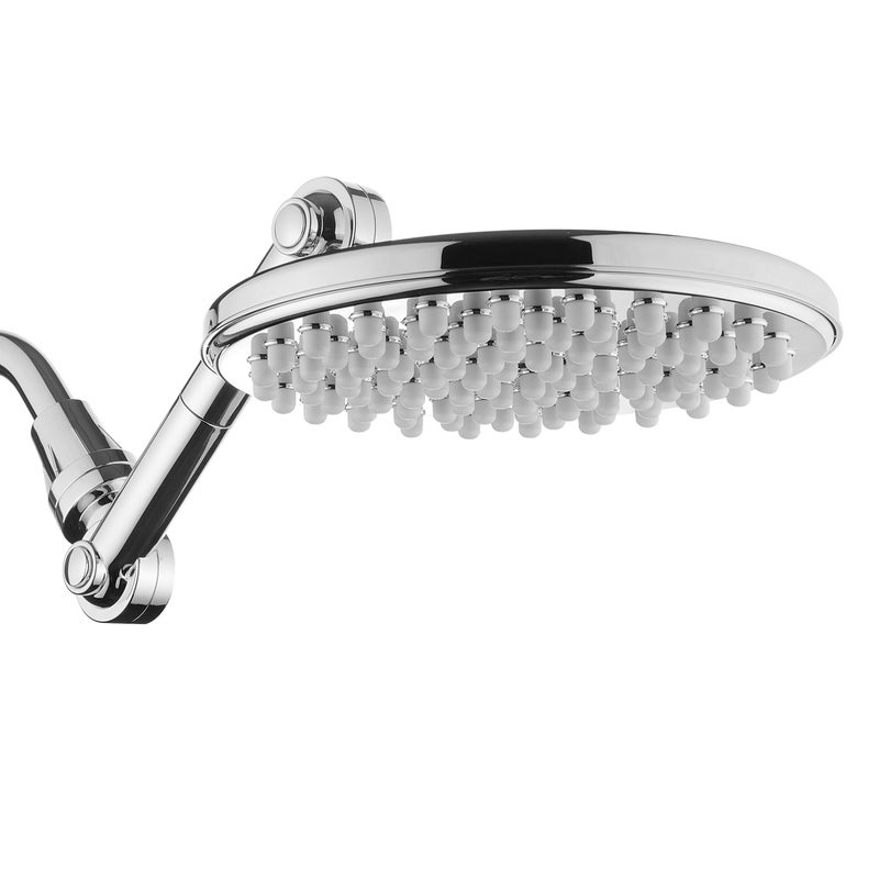 Hotel Spa HotelSpa MOBILIS(TM) 4-way Adjustable High-Pressure 9"" Rainfall Showerhead with 109 Self-Clean Jets Chrome - Image 1
